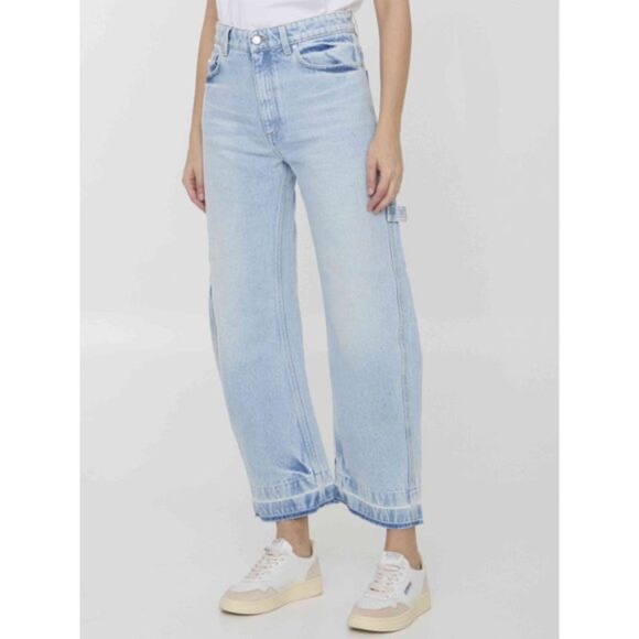 STELLA MCCARTNEY Blue Banana Wide-Leg Mid-Rise Jeans - Picture 3 of 10
